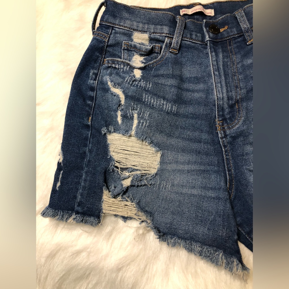 Women High Washed Ripped Denim - Picture 4 of 5